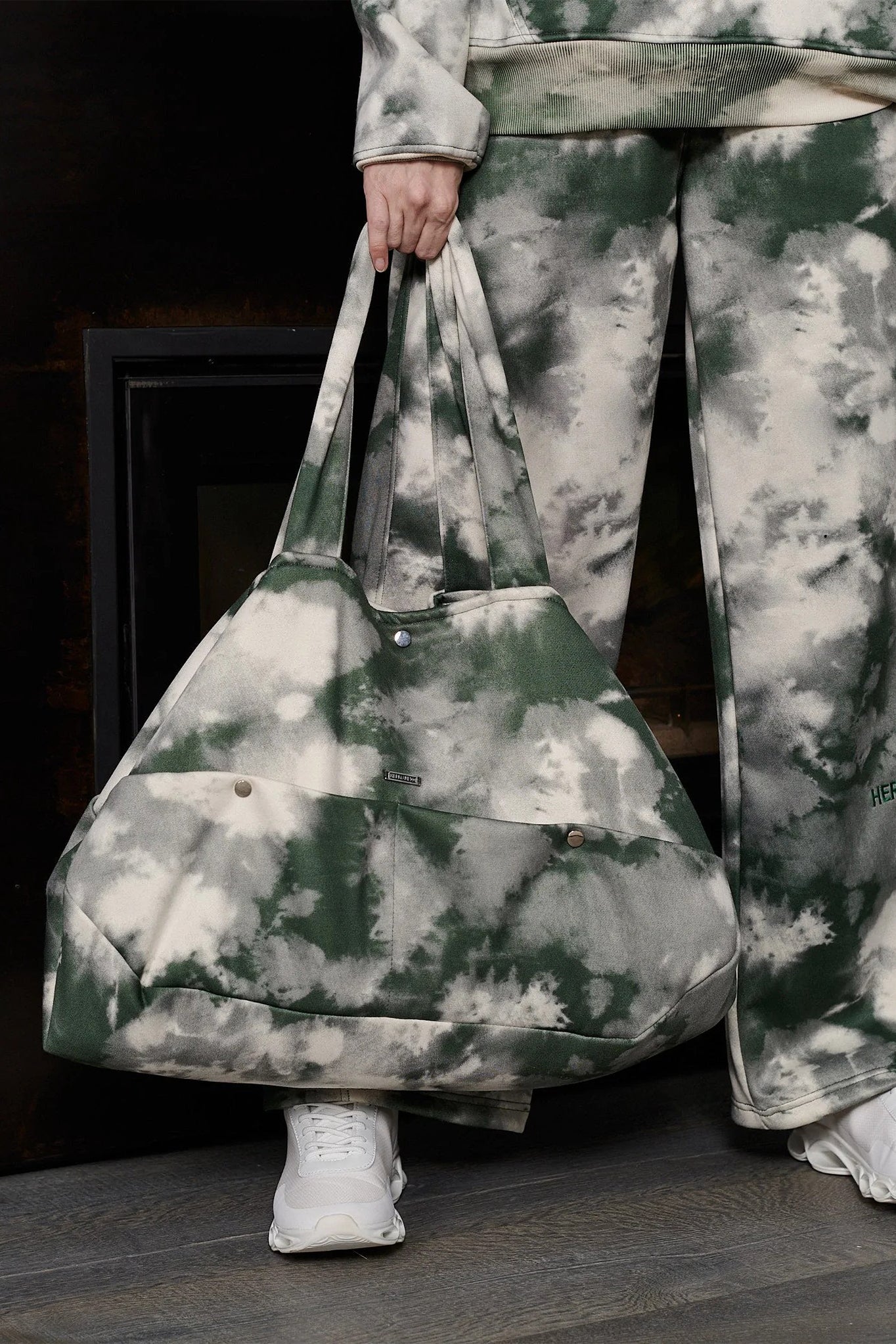 Green Tie Dye Tote Bag
