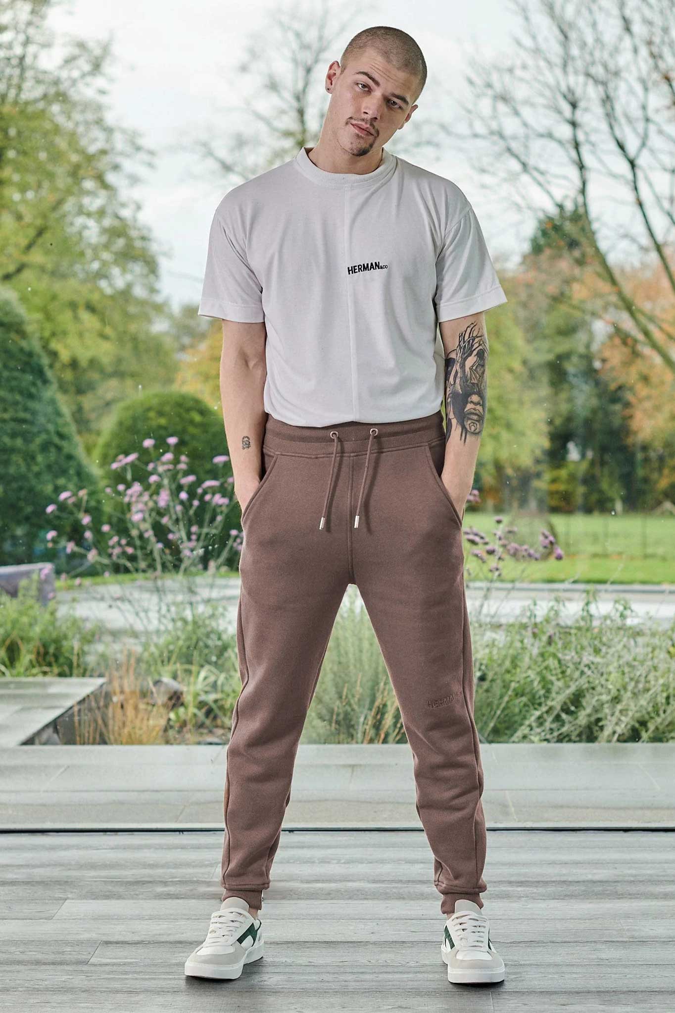 TAPERED JOGGERS - BROWN