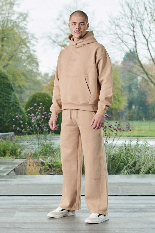 WIDE LEG JOGGERS - BEIGE