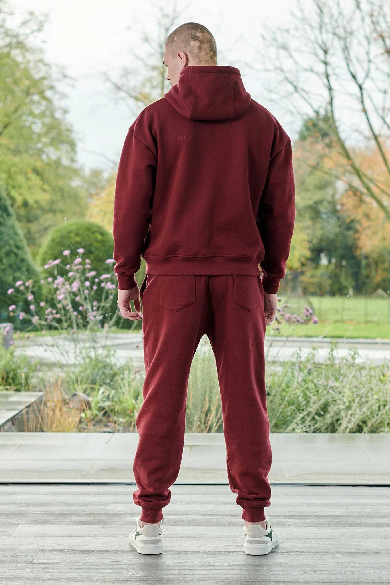TAPERED JOGGERS - Burgundy