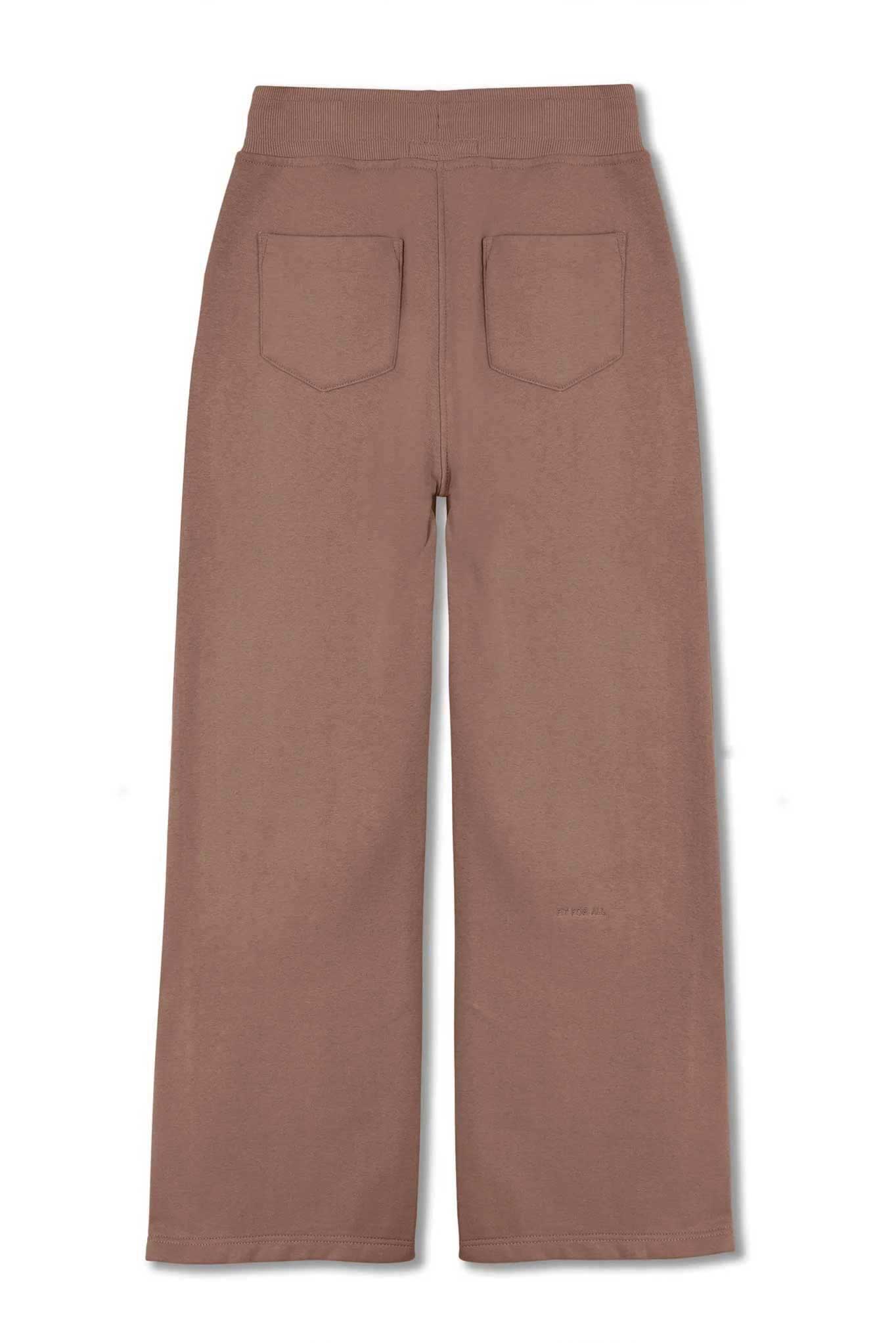 WIDE LEG JOGGERS - BROWN