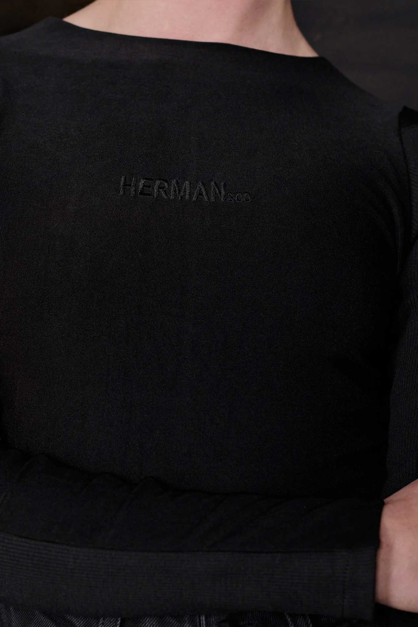 Racer Neck Bodysuit - Black