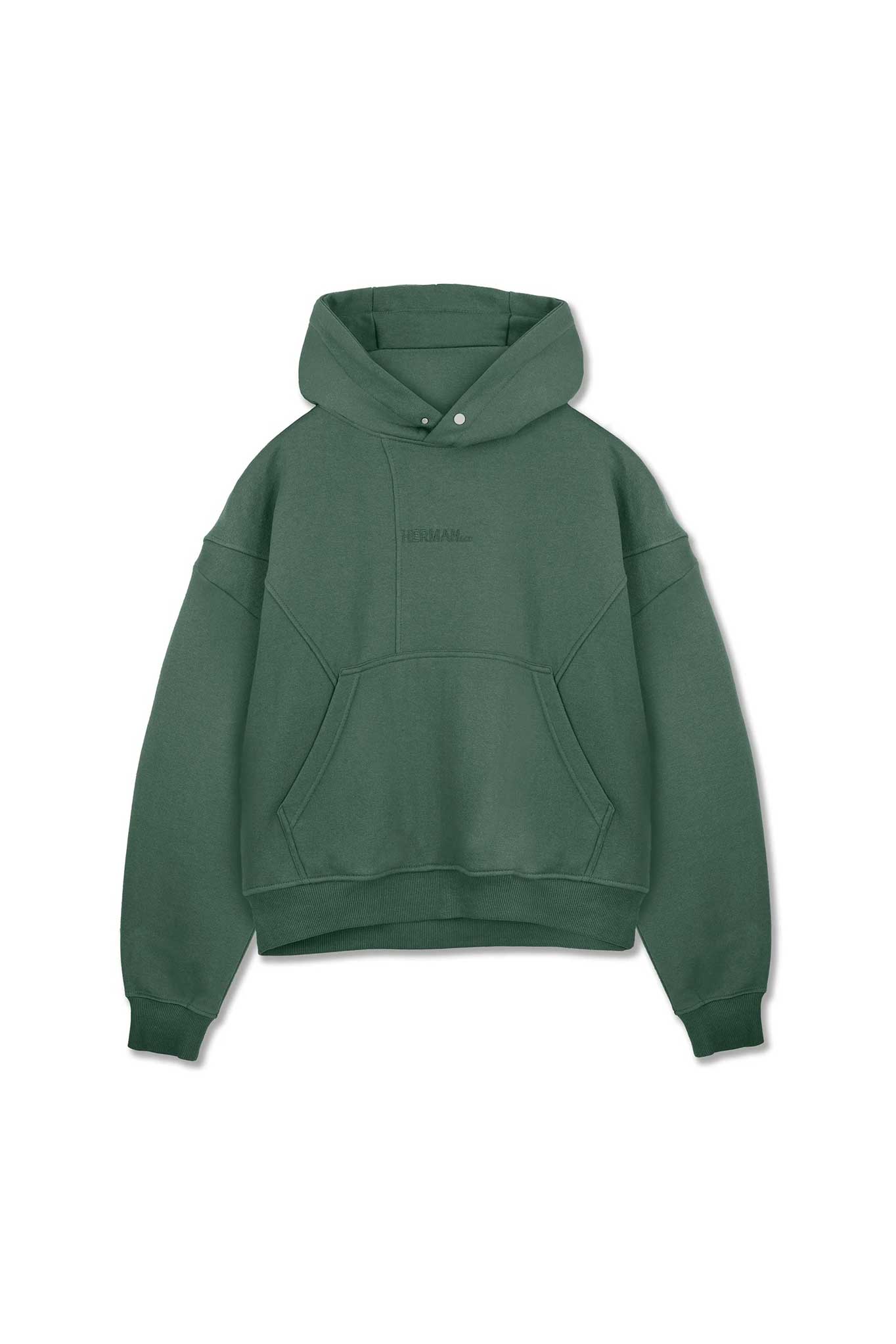 REGULAR PULLOVER HOODIE - DARK GREEN