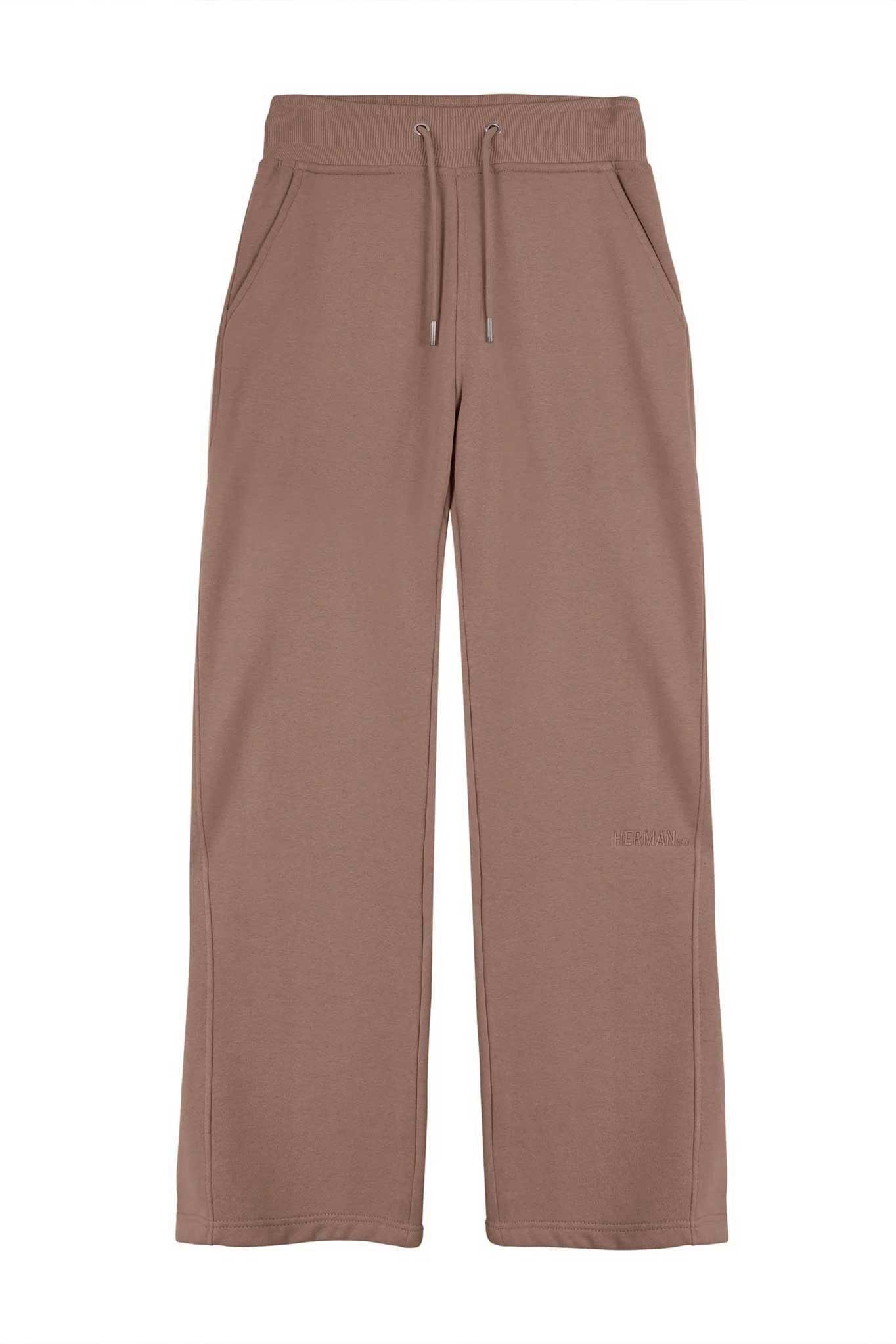 WIDE LEG JOGGERS - BROWN