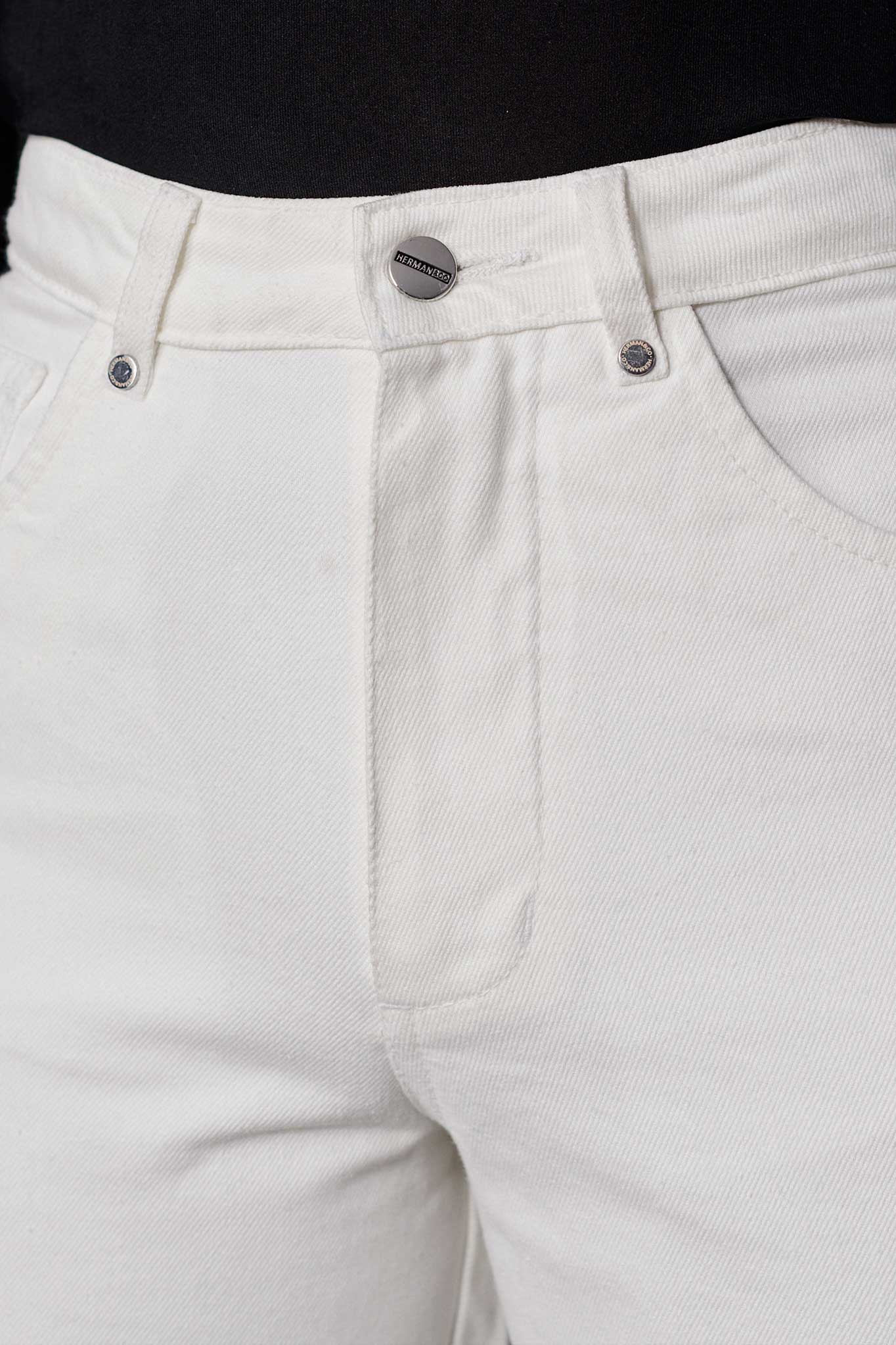 DISTRESSED STRAIGHT JEAN - WHITE