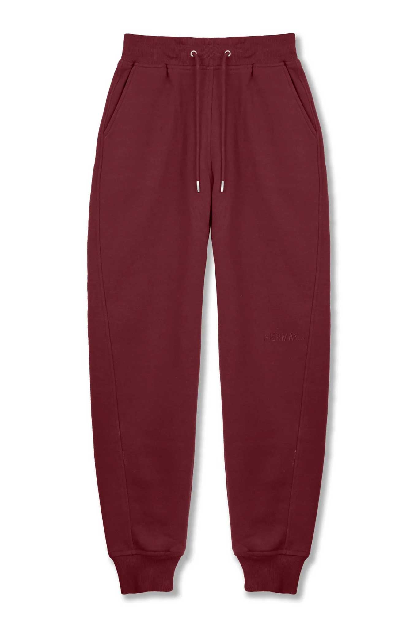TAPERED JOGGERS - Burgundy