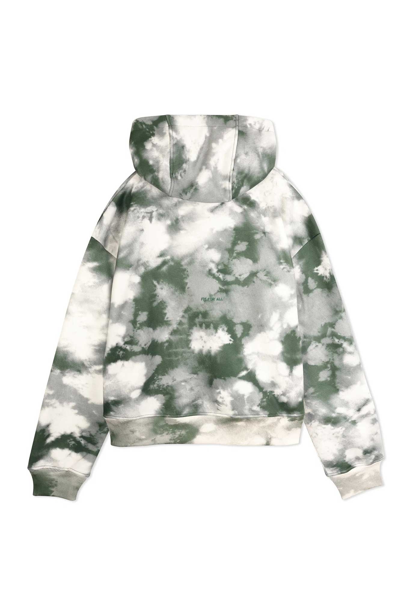 TIE DYE PULLOVER HOODIE - DARK GREEN