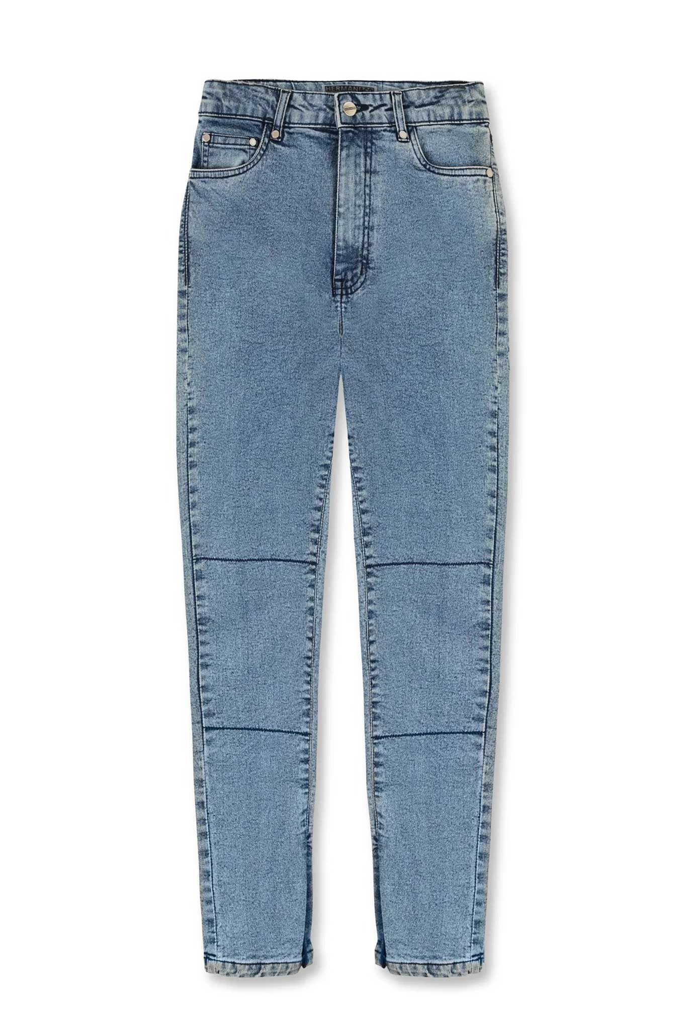 HIGH WAISTED SKINNY JEANS - LIGHT BLUE