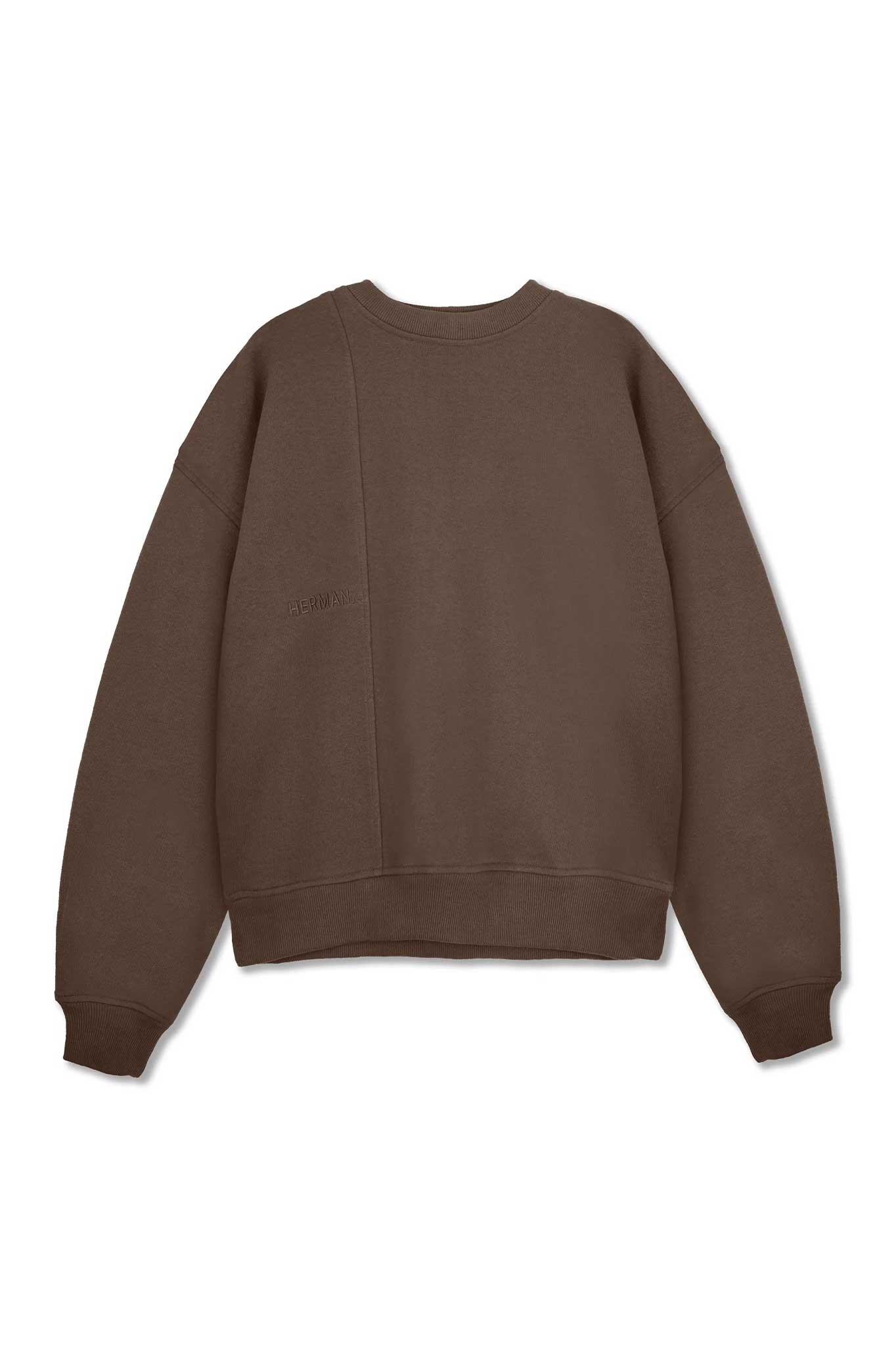 CREW NECK JUMPER - BROWN