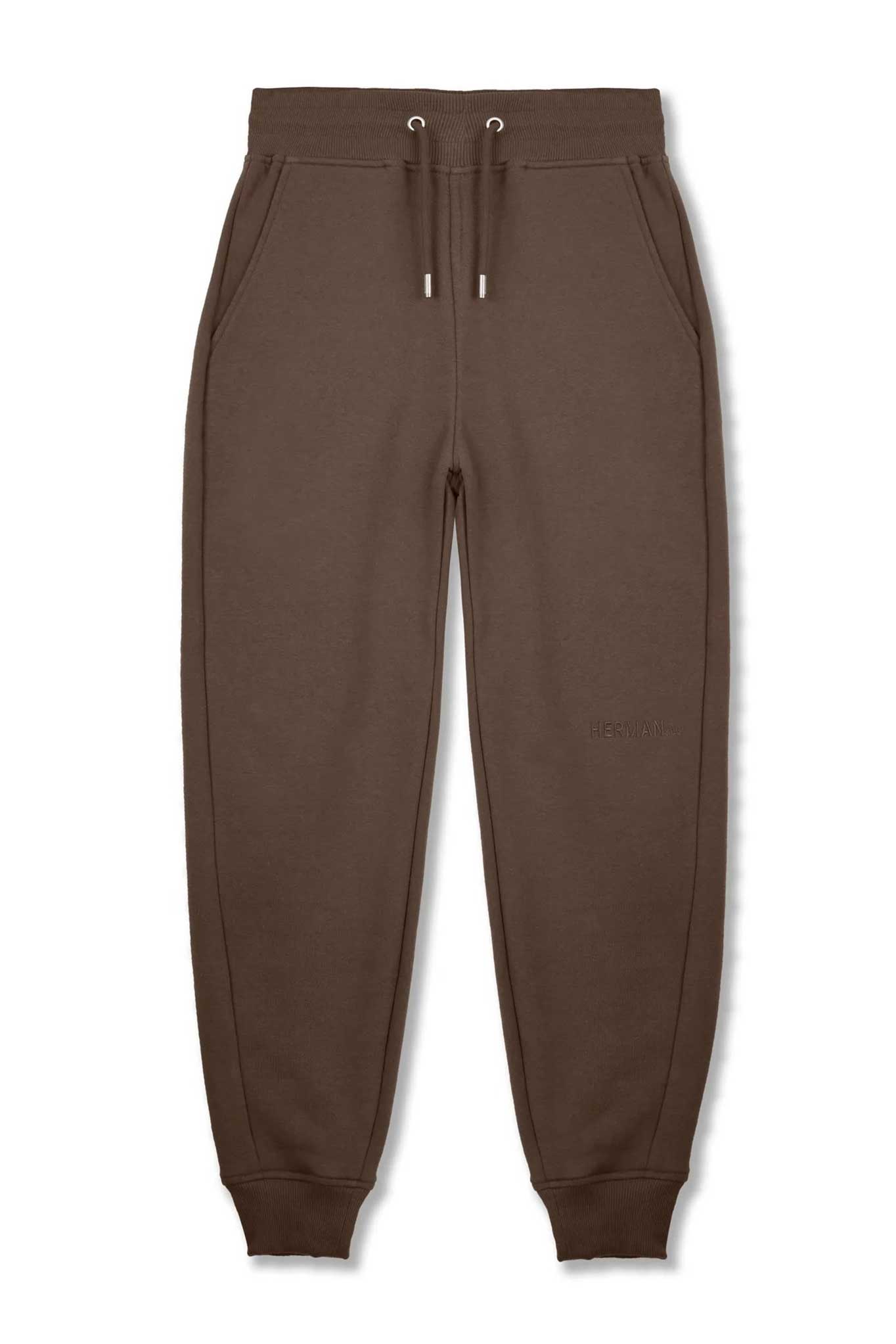TAPERED JOGGERS- BROWN