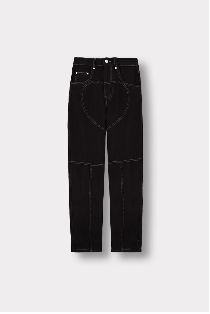 STRAIGHT LEG JEANS - BLACK