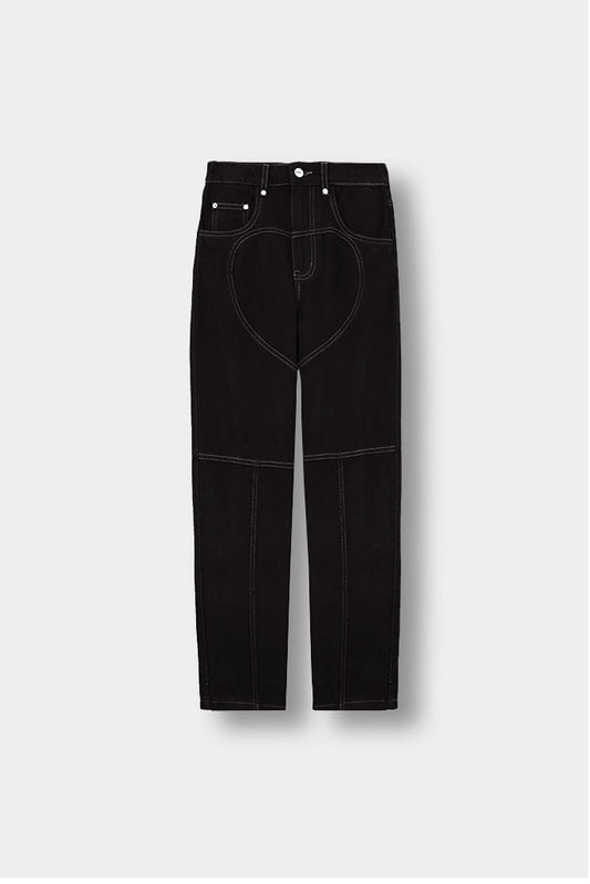 STRAIGHT LEG JEANS - BLACK