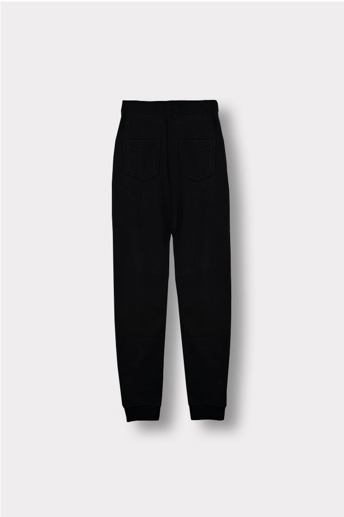STRAIGHT LEG SWEAT DENIM JEANS - BLUE