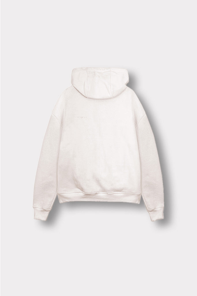 ZIP UP HOODIE - WHITE