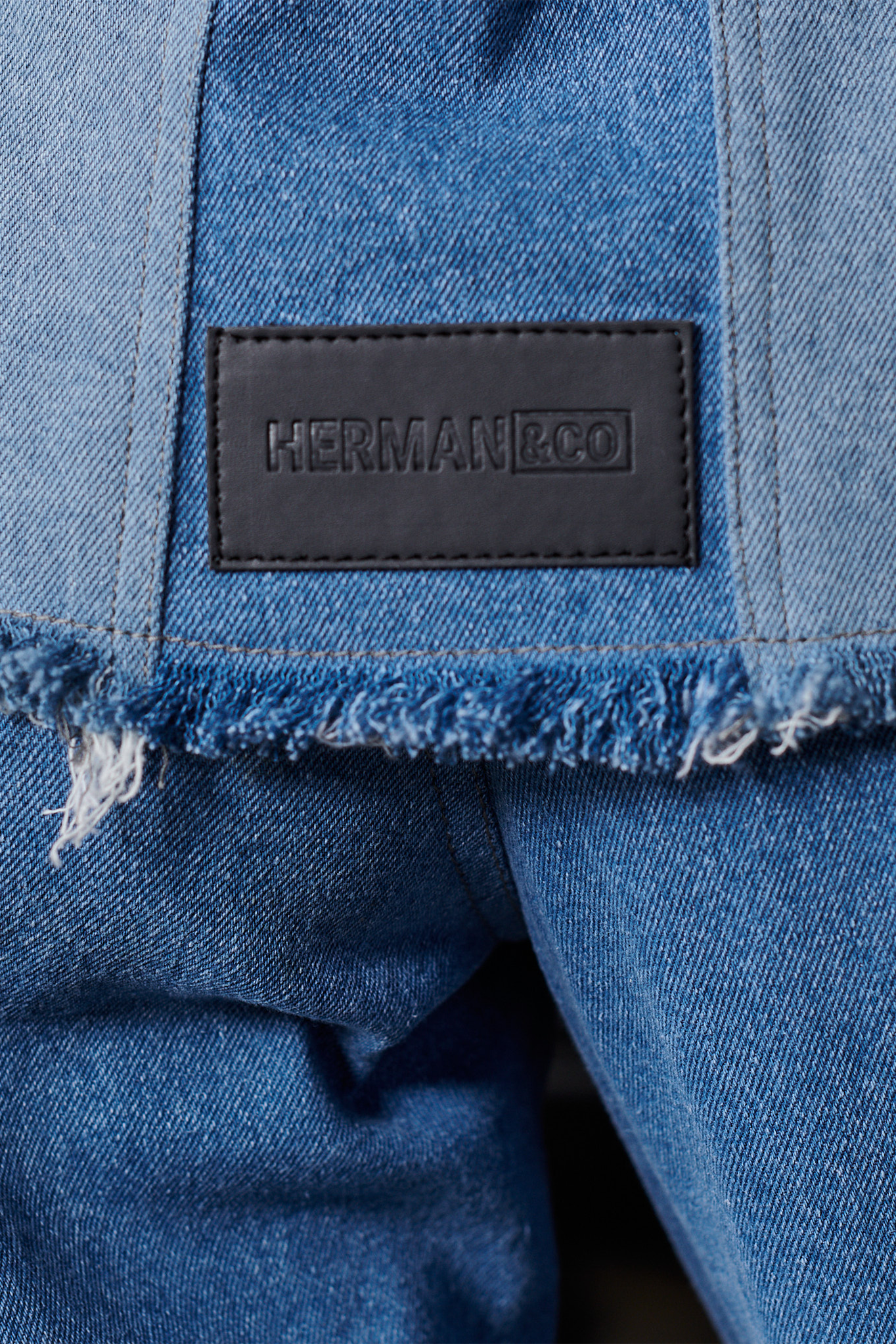 Contrast Denim Jacket – Blue