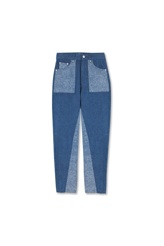 STRAIGHT LEG JEANS - BLUE