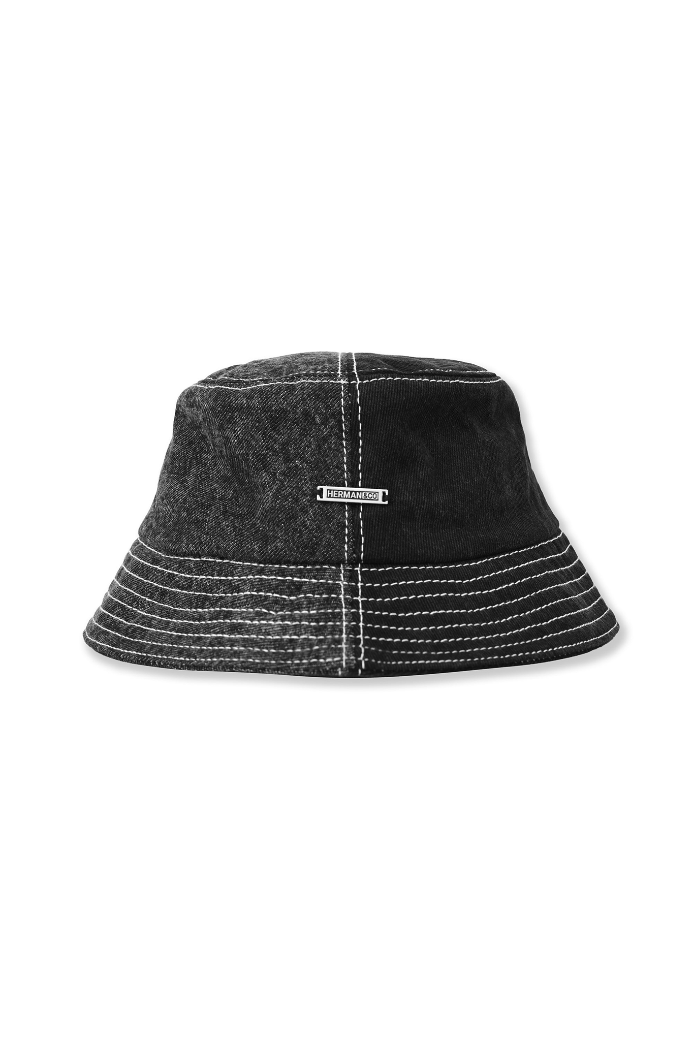 ACID WASH WOMEN BUCKET HAT - BLACK