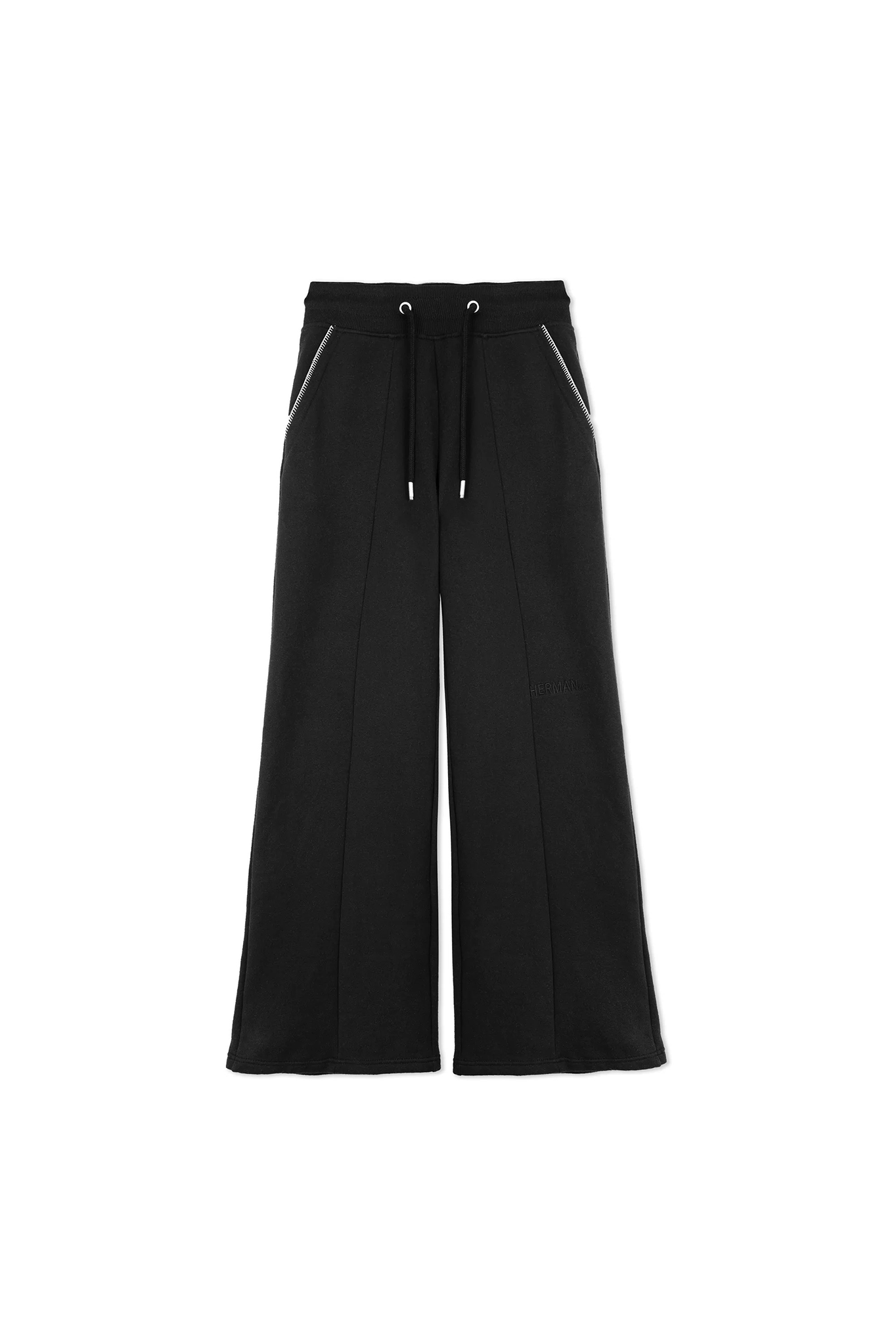 WIDE LEG JOGGERS - BLACK