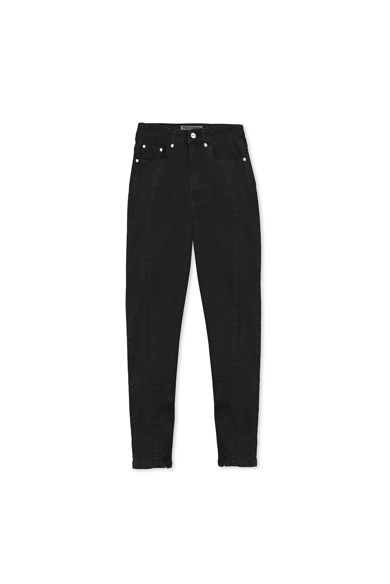 HIGH WAISTED SKINNY JEANS - BLACK