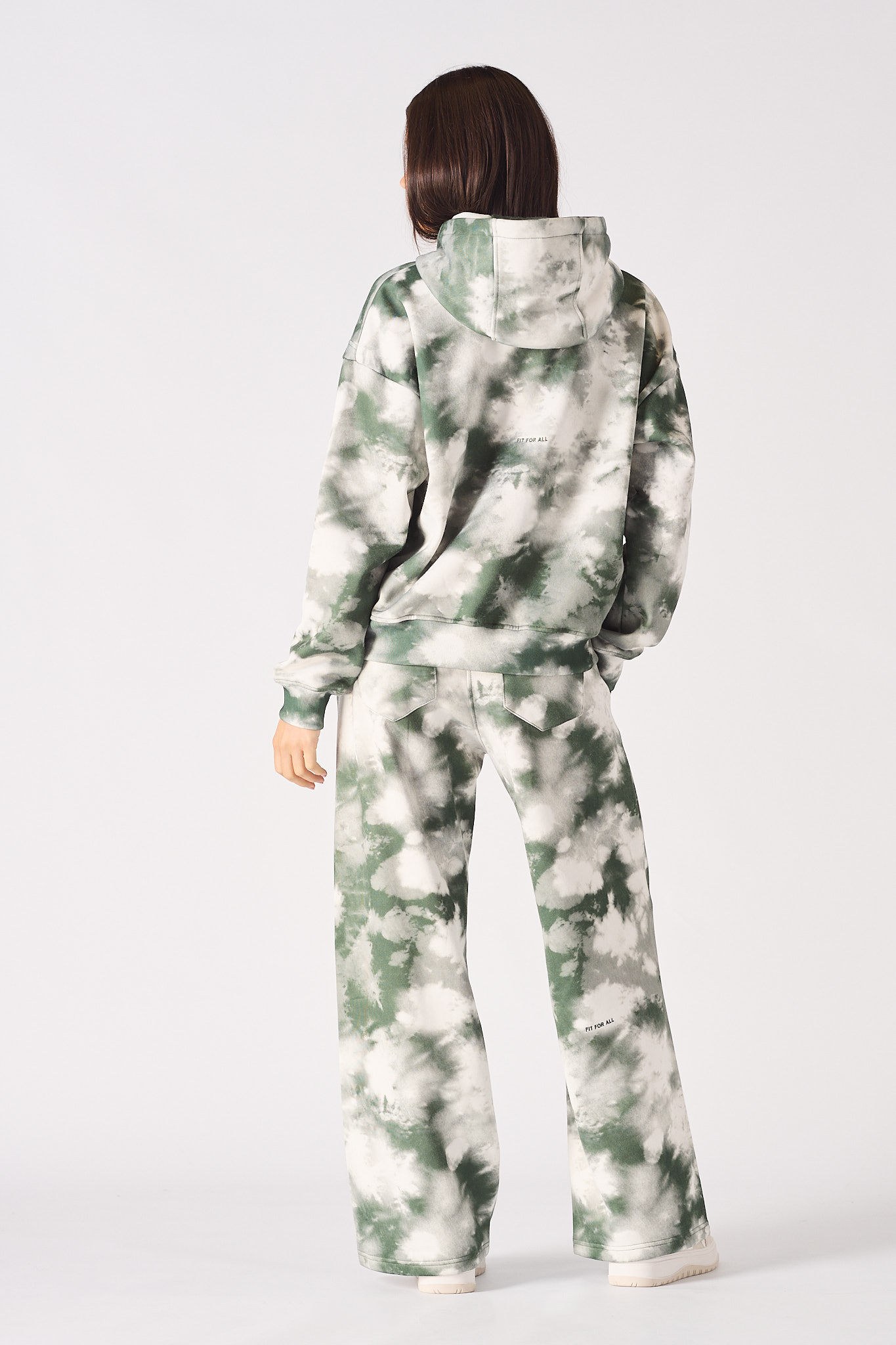 TIE DYE PULLOVER HOODIE - DARK GREEN