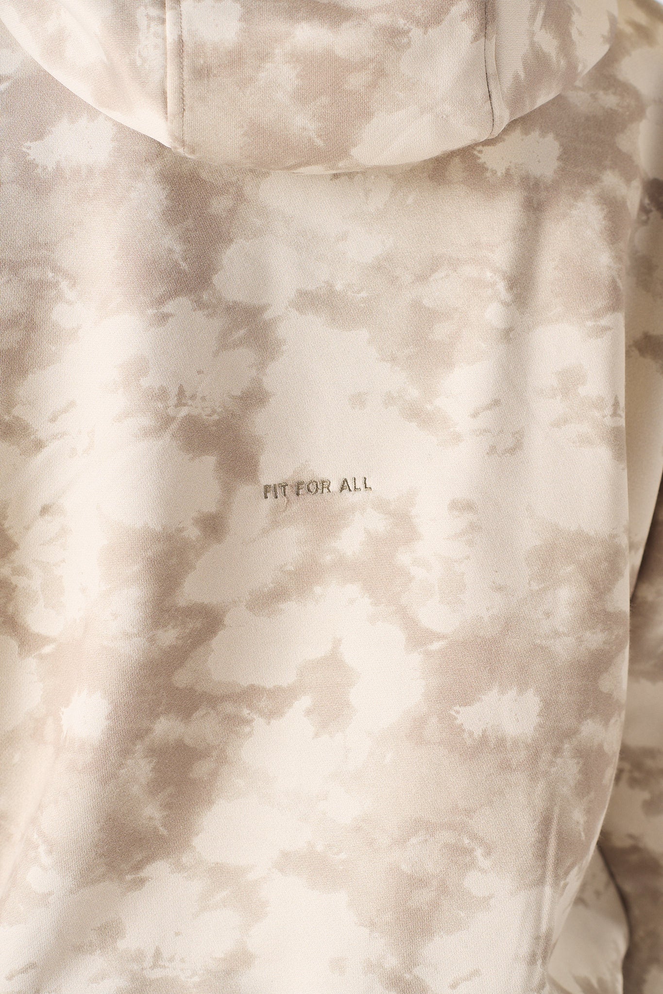REGULAR TIE DYE PULLOVER HOODIE - BEIGE