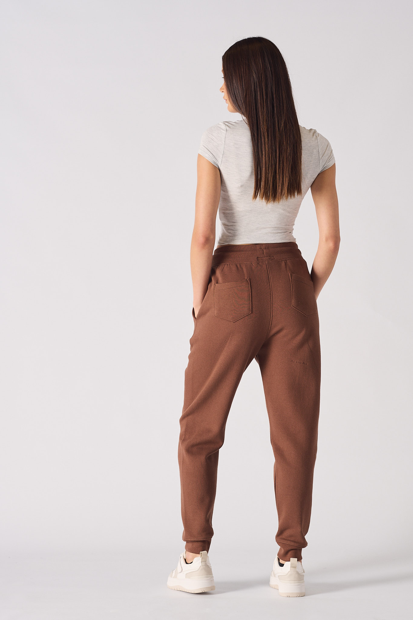 TAPERED JOGGERS- BROWN