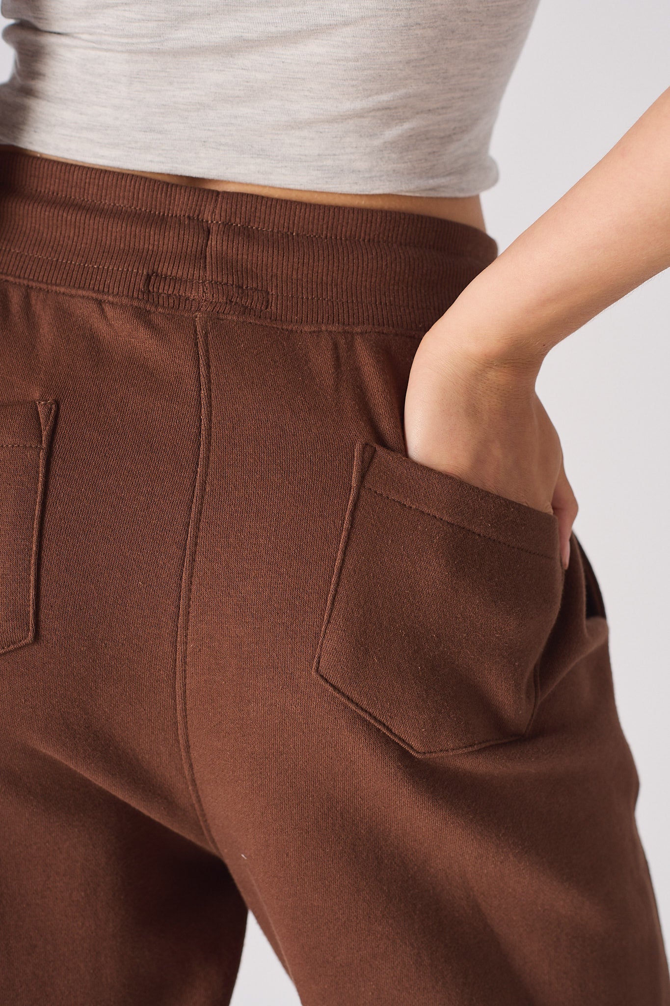 TAPERED JOGGERS- BROWN