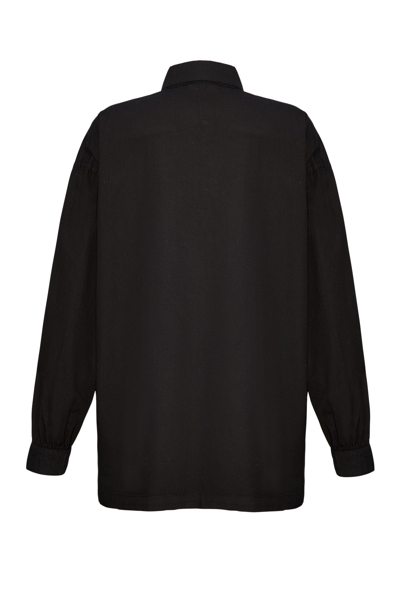 HERMAN COTTON OVERSIZED SHIRT - BLACK