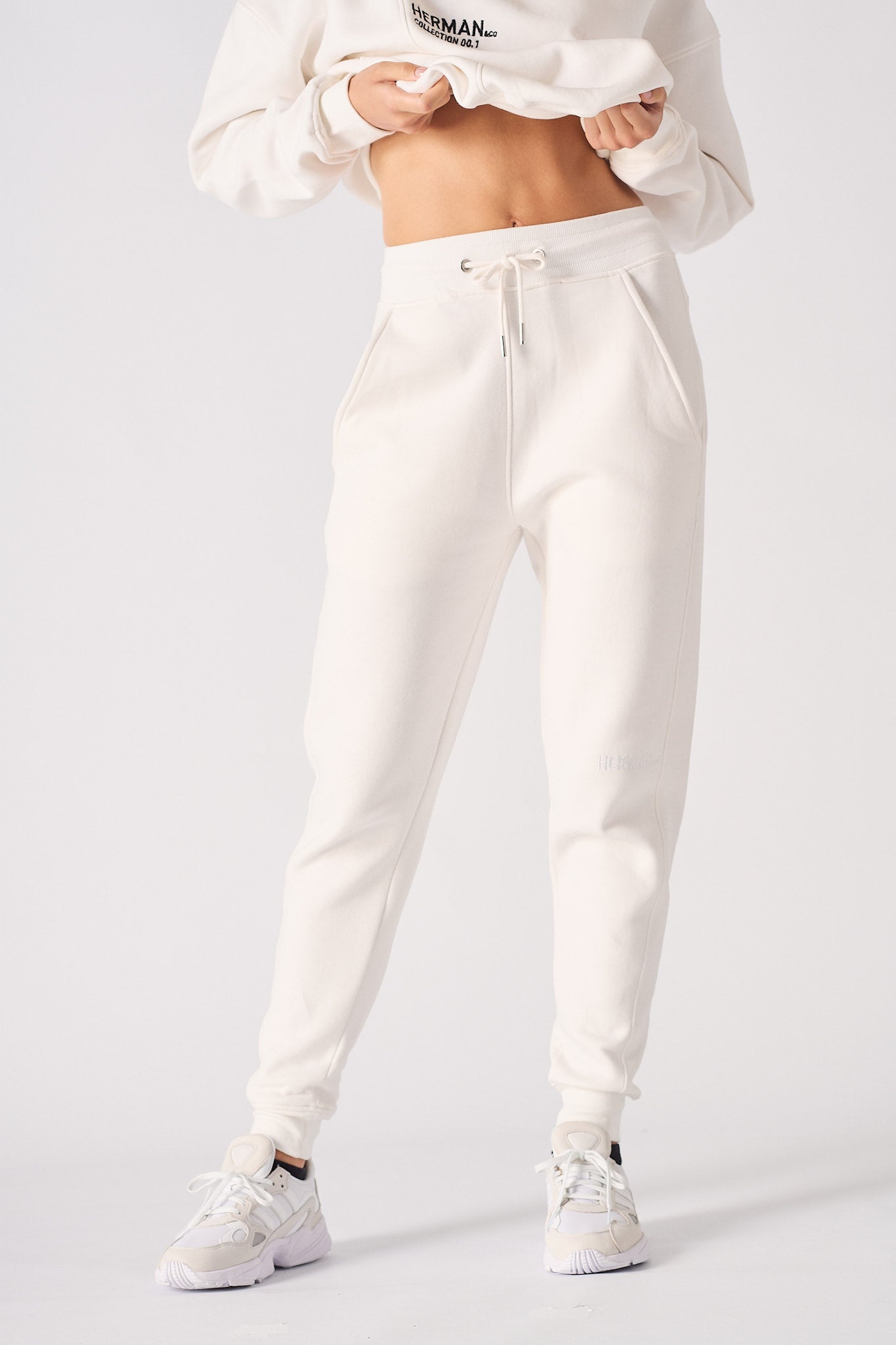 TAPERED JOGGERS - WHITE