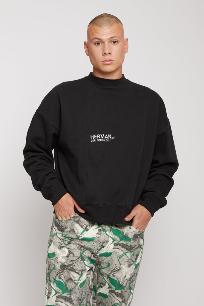 CREWNECK SWEATSHIRT - BLACK