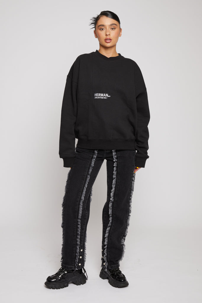 CREWNECK SWEATSHIRT - BLACK
