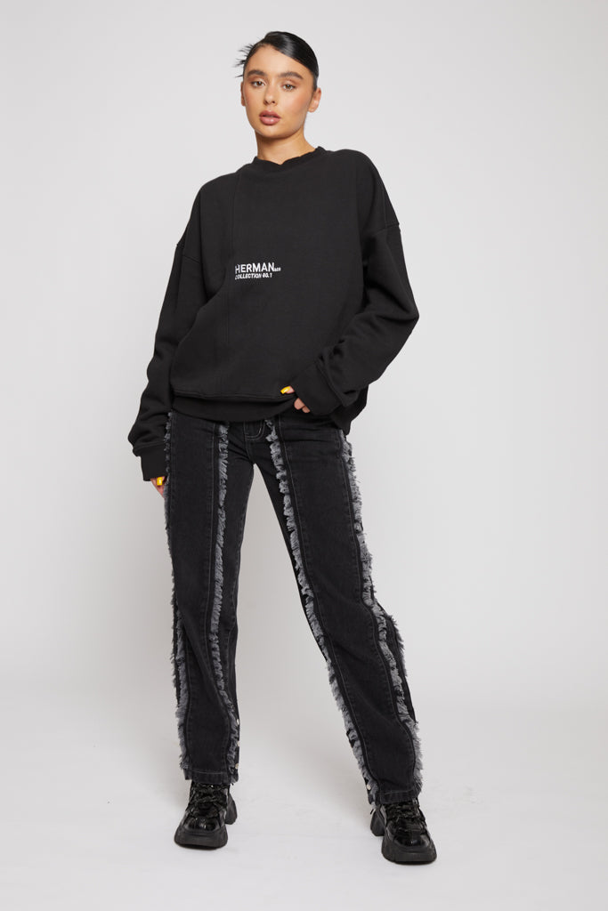 CREWNECK SWEATSHIRT - BLACK