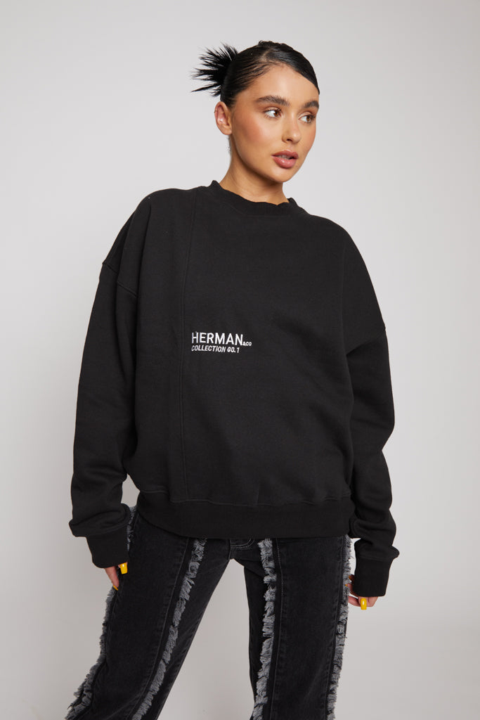 CREWNECK SWEATSHIRT - BLACK