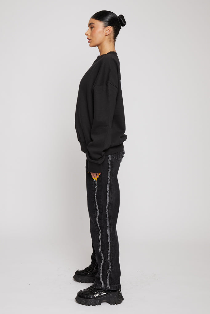 CREWNECK SWEATSHIRT - BLACK