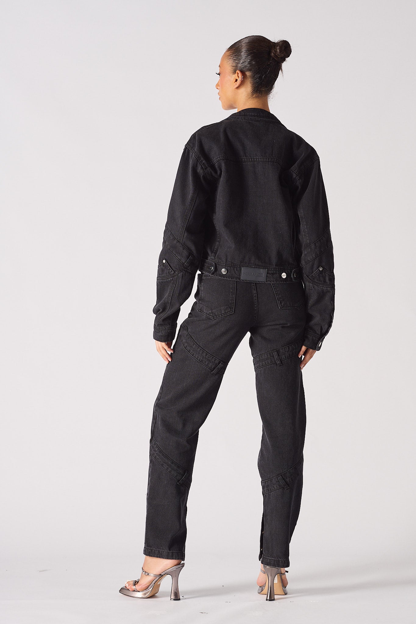 REGULAR DENIM JACKET - BLACK