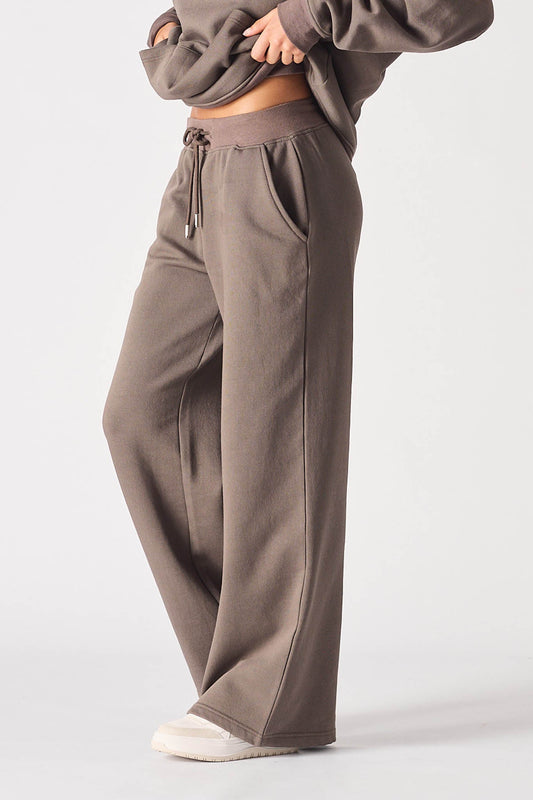Wide Leg Jogger – Brown