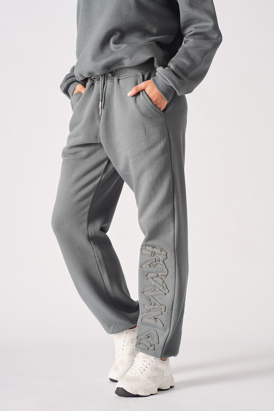 HERMAN APPLIQUE EMBROIDERY JOGGER - GREY
