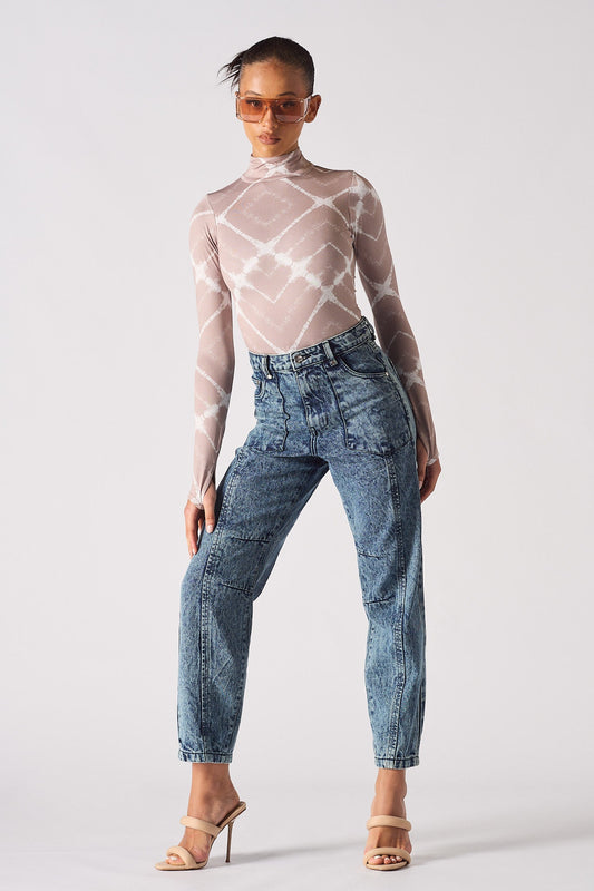 STRAIGHT LEG JEANS - BLUE
