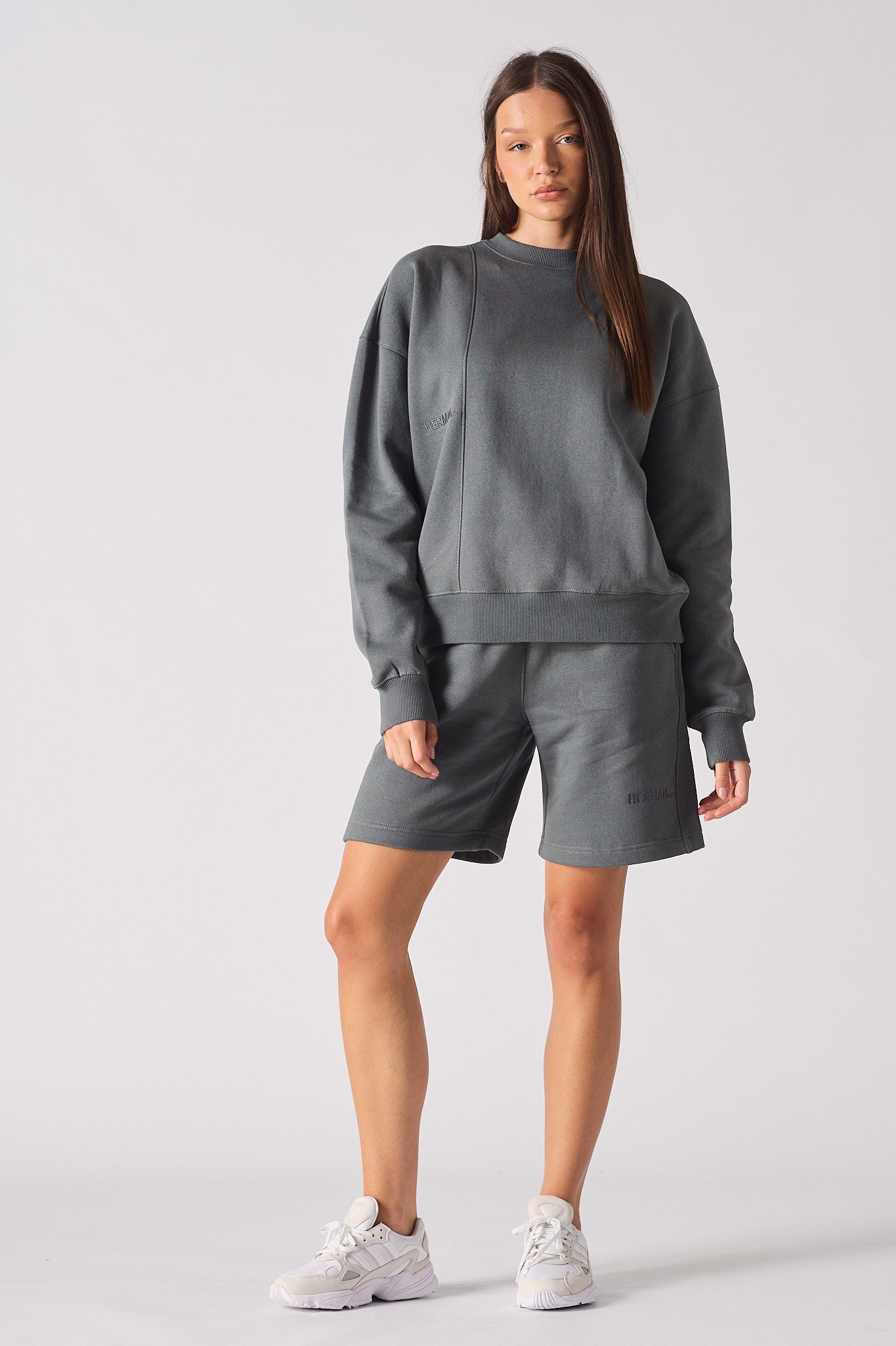 REGULAR CREW NECK JUMPER - GREY