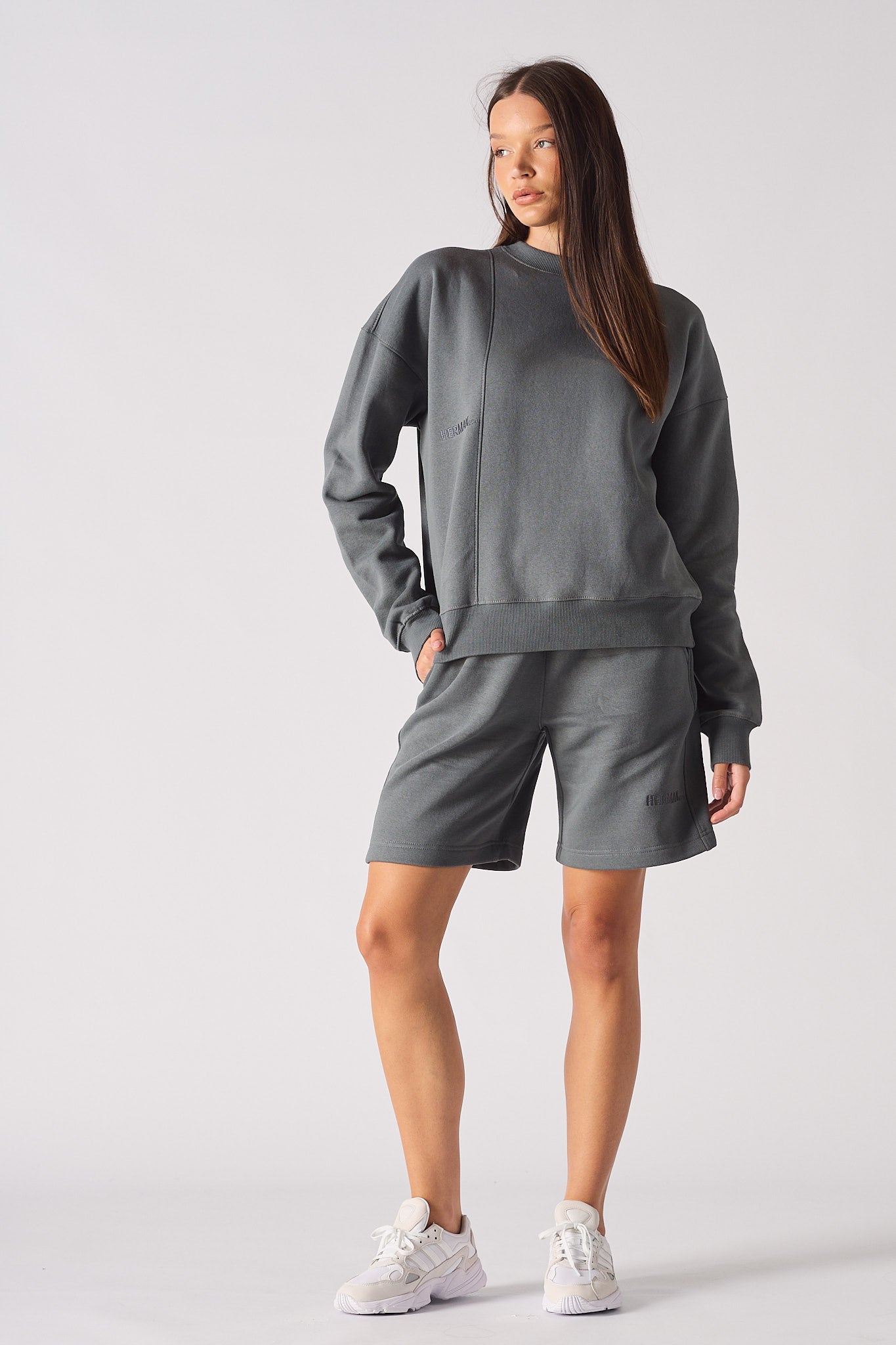 REGULAR CREW NECK JUMPER - GREY