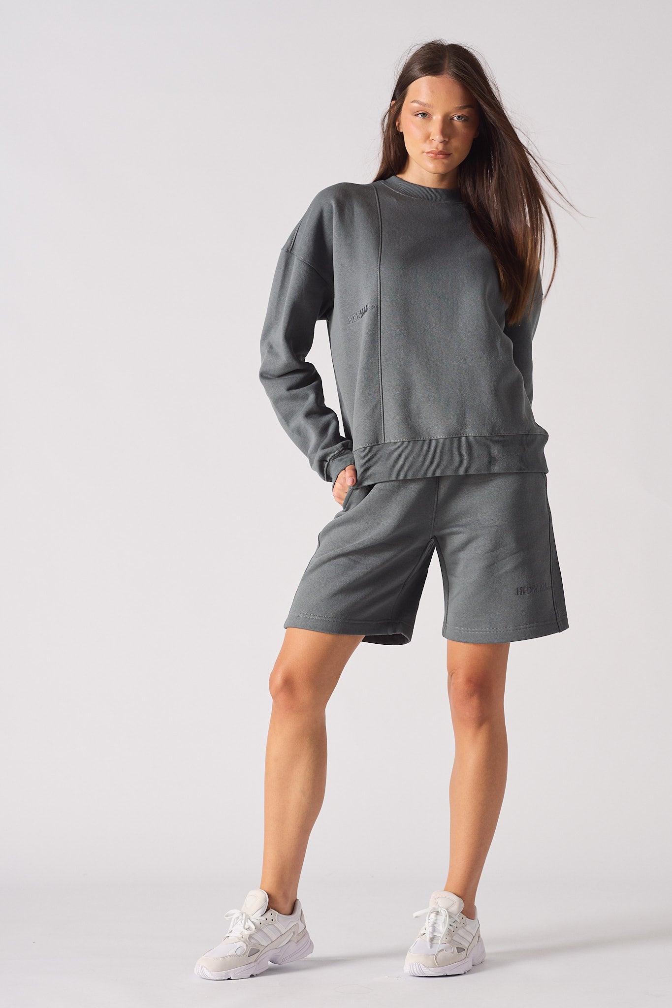 REGULAR CREW NECK JUMPER - GREY
