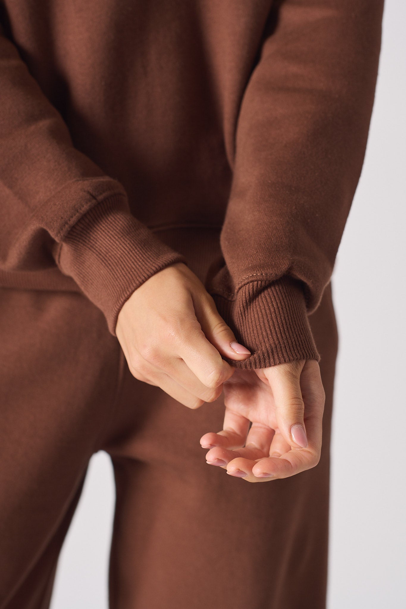 CREW NECK JUMPER - BROWN