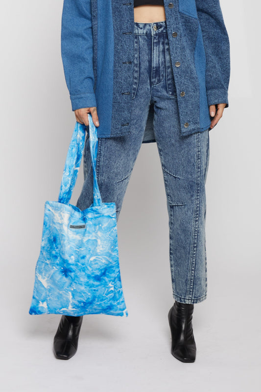 UPCYCLED HAND DYED DEEP TOTE BAG
