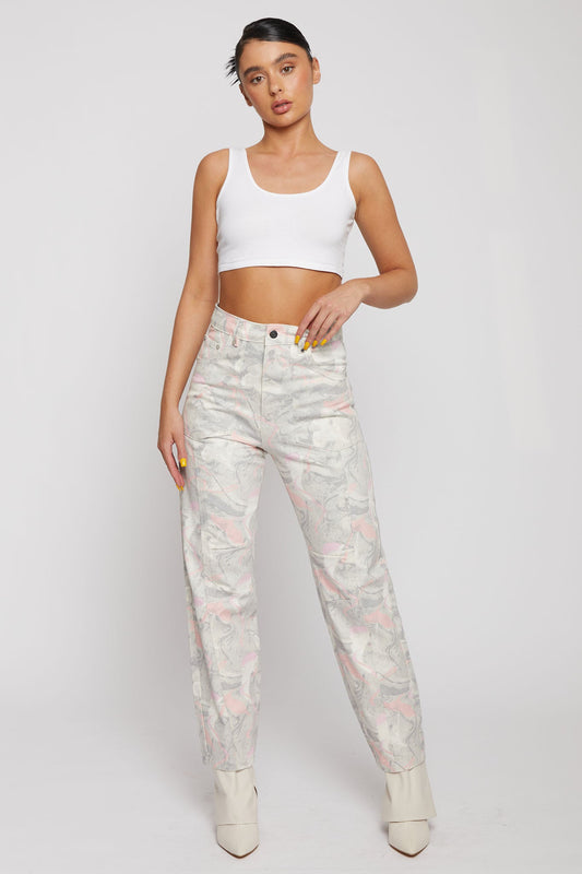 STRAIGHT LEG JEANS - LIGHT GREY
