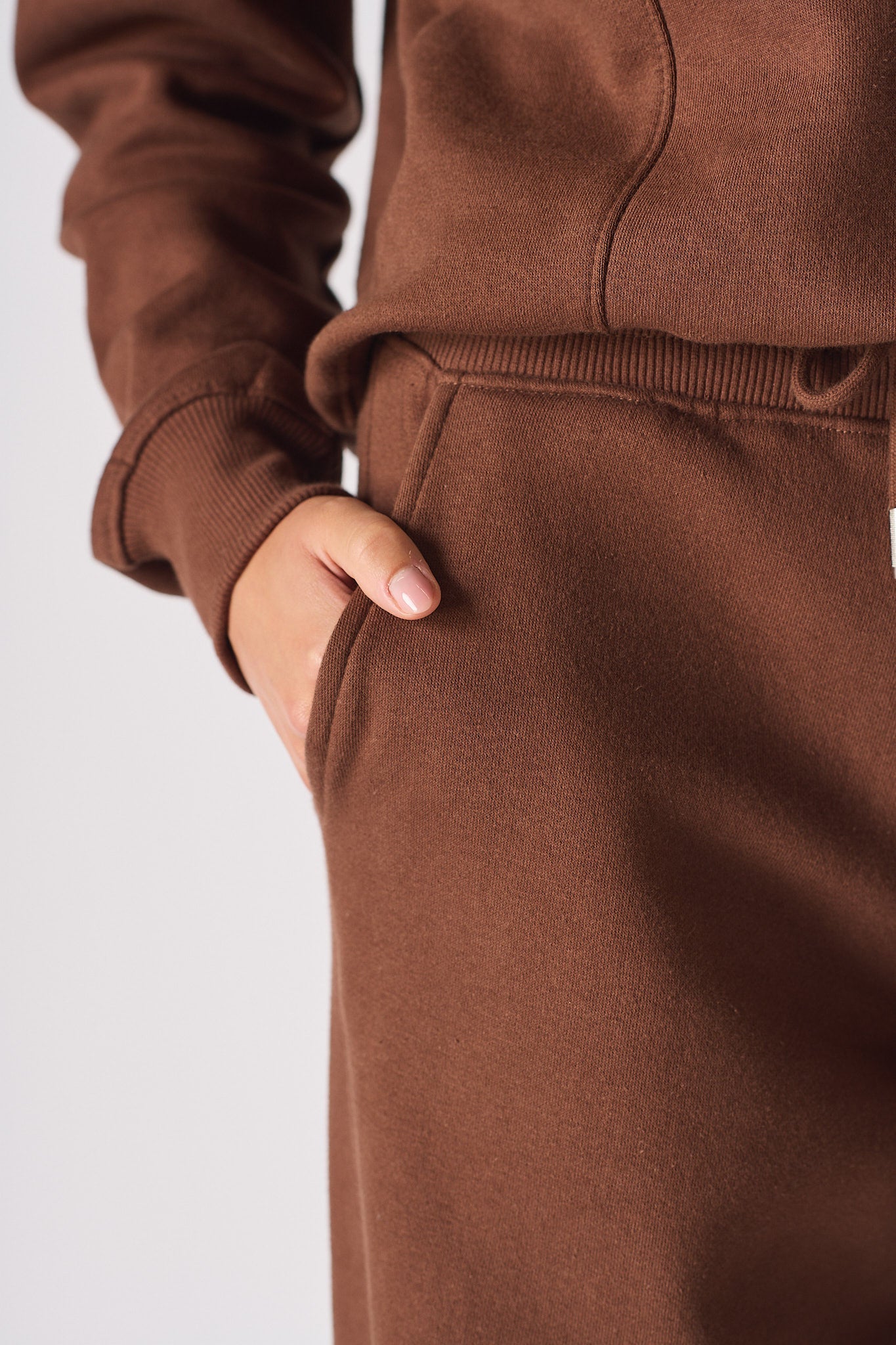 WIDE LEG JOGGERS - BROWN