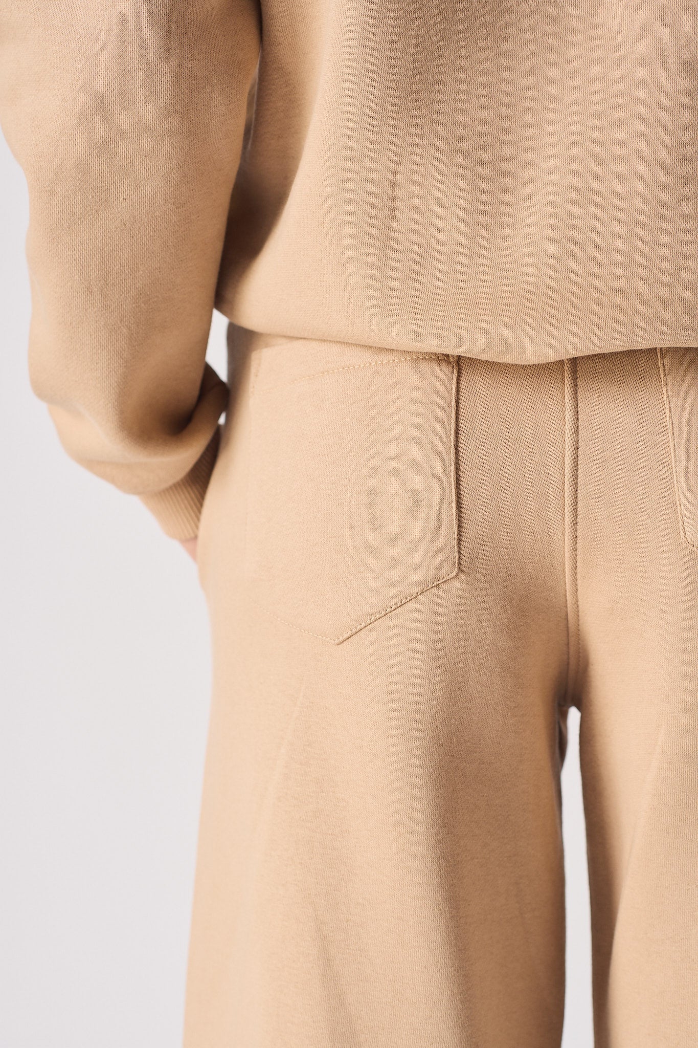 WIDE LEG JOGGERS - BEIGE