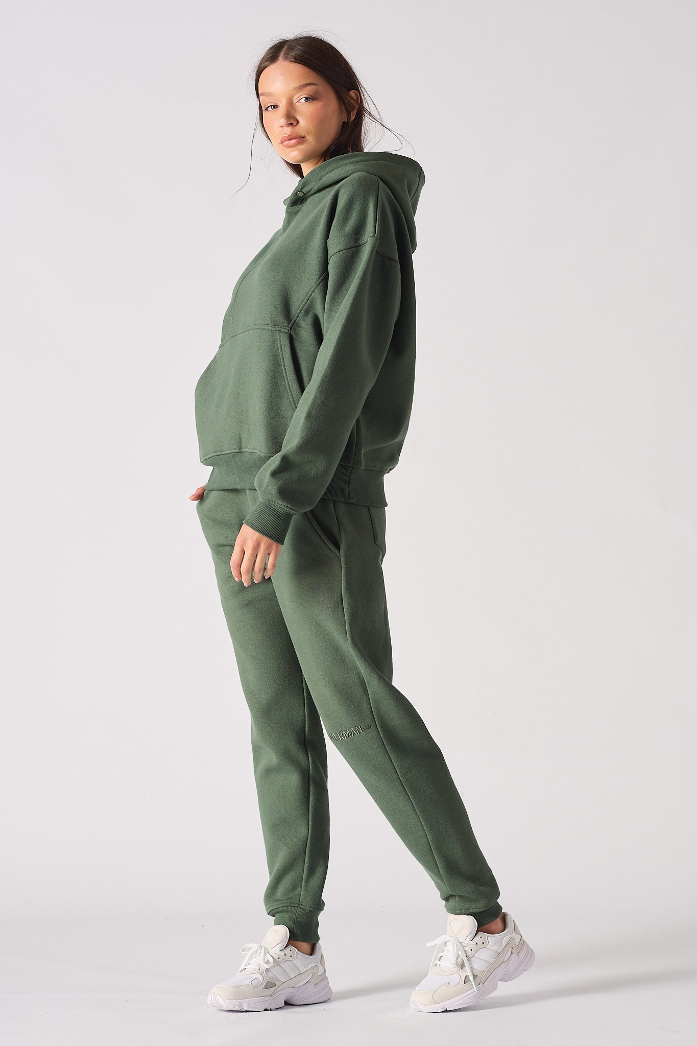 REGULAR PULLOVER HOODIE - DARK GREEN