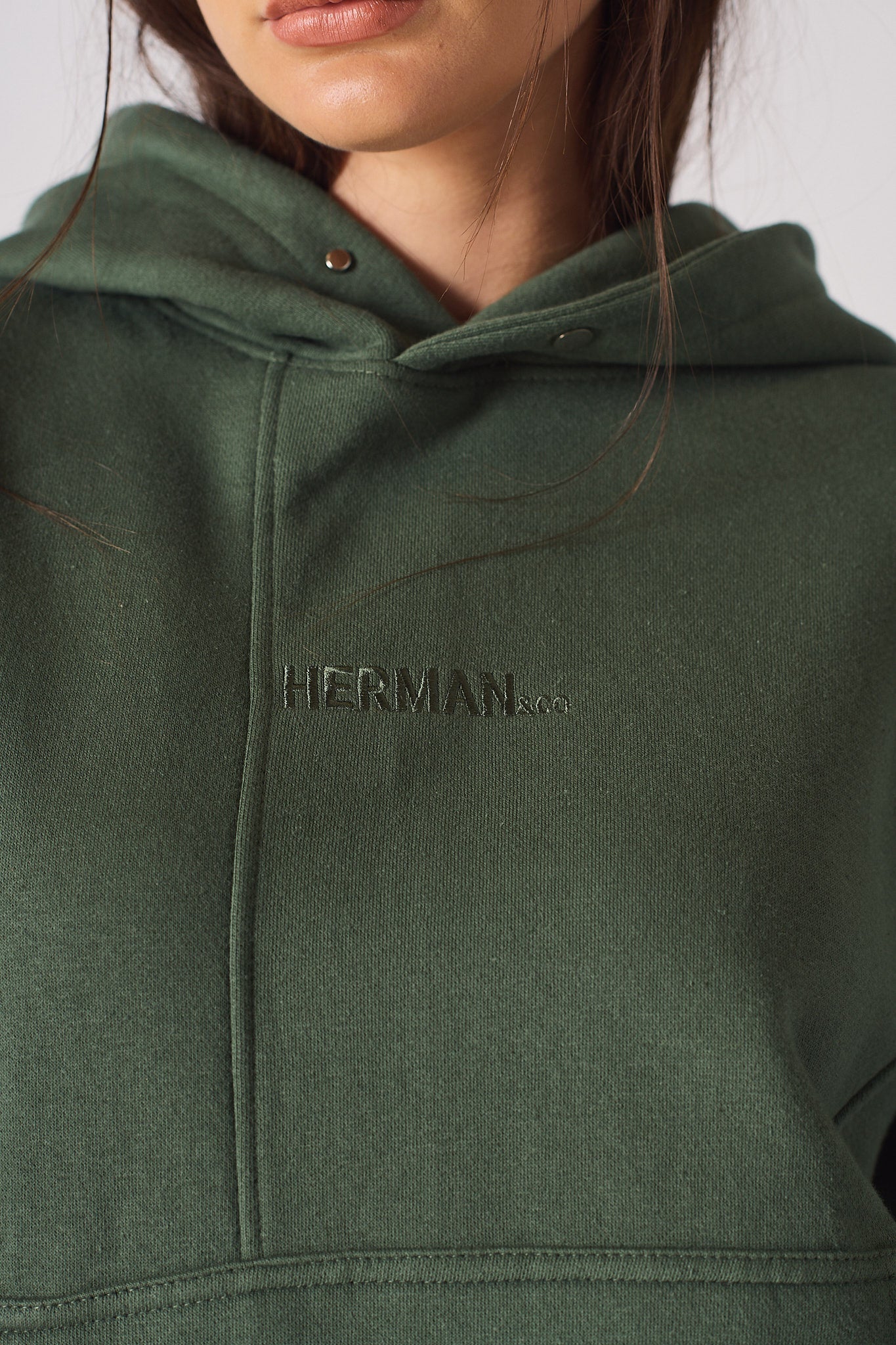 REGULAR PULLOVER HOODIE - DARK GREEN