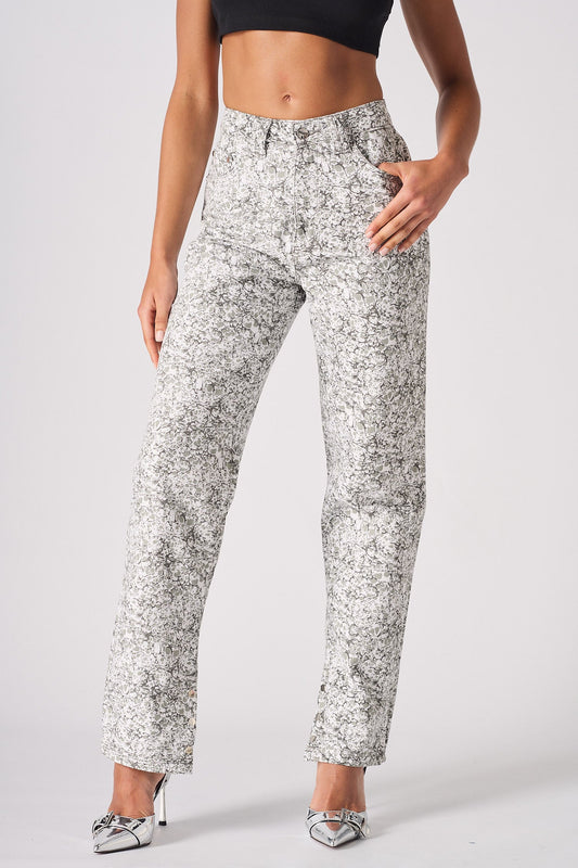 STRAIGHT LEG JEANS - GREY