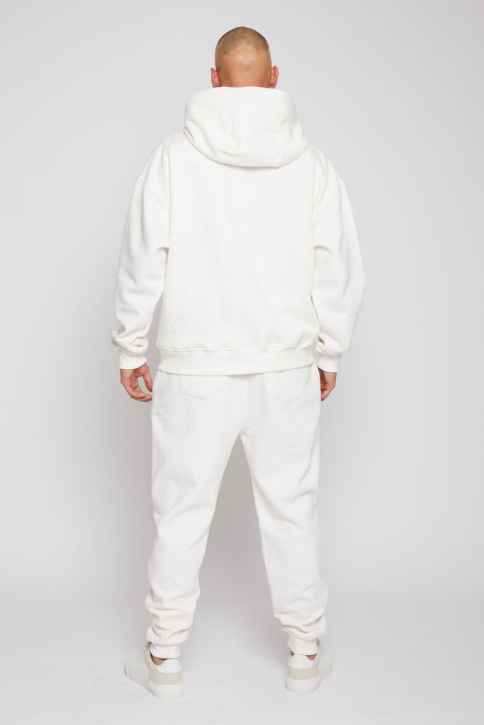 ZIP UP HOODIE - WHITE